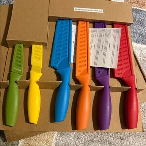 Colorful Kitchen Knife Set with Ergonomic Handles